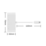 75216 4-in-1 8-Pin zu HDMI + 8-Pin Ladeanschluss + 2 USB-Anschlüsse HD Video Konverter, 75216