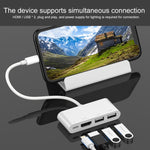75216 4-in-1 8-Pin zu HDMI + 8-Pin Ladeanschluss + 2 USB-Anschlüsse HD Video Konverter, 75216