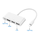 75216 4-in-1 8-Pin zu HDMI + 8-Pin Ladeanschluss + 2 USB-Anschlüsse HD Video Konverter, 75216