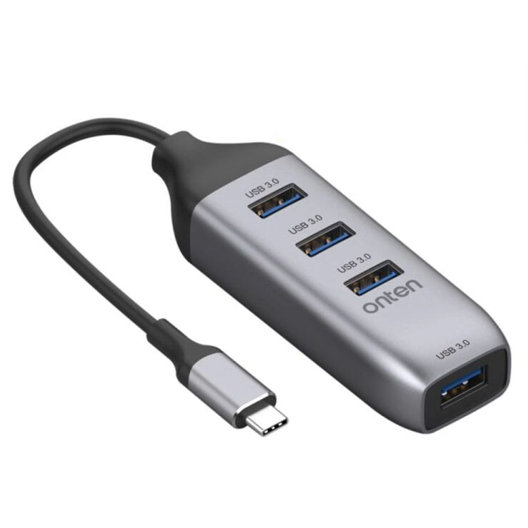 Onten 95118U 4 in 1 USB-C / Typ-C zu 4 USB 3.0 Ports Multifunktionaler HUB Konverter Dockingstation, 95118U