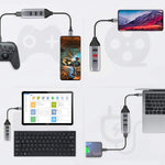 Onten 95118U 4 in 1 USB-C / Typ-C zu 4 USB 3.0 Ports Multifunktionaler HUB Konverter Dockingstation, 95118U
