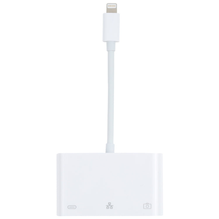 NK-107 3-in-1 8-Pin-Stecker zu USB + 1000M Ethernet + 8-Pin-Strombuchse Adapter, NK-107