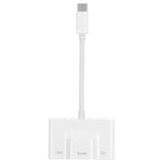 3-in-1 USB-C / Typ-C Stecker auf USB + 100M RJ45 Ethernet + Typ-C Power Buchse Adapter, 3-in-1