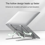 Tragbarer verstellbarer Laptop-Ständer Desktop Hebehöhe Erhöhungsgestell Faltbarer Wärmeableitungs-Halter, Stil: Lüfter, Stil: Lüfter