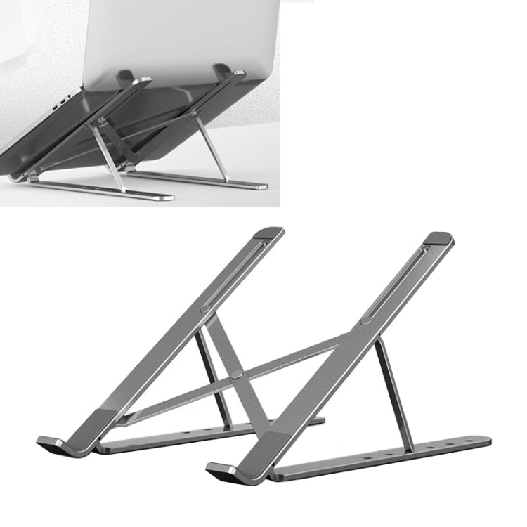 Tragbarer verstellbarer Laptop-Ständer Desktop Hebehöhe Erhöhungsgestell Faltbarer Wärmeableitungs-Halter, Stil: Standard, Stil: Standard(Grau), Stil: Standard(Silber)