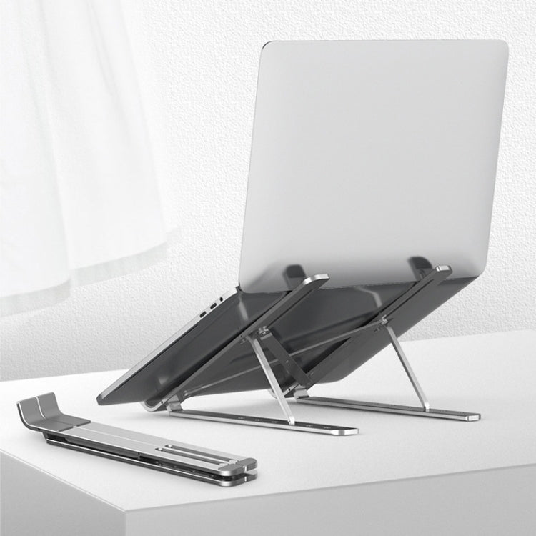 Tragbarer verstellbarer Laptop-Ständer Desktop Hebehöhe Erhöhungsgestell Faltbarer Wärmeableitungs-Halter, Stil: Standard, Stil: Standard(Grau), Stil: Standard(Silber)