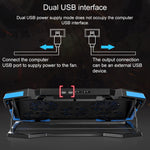 Dual-USB-Anschlüsse Fünfadriger Kühler Notebook-Computer-Halter