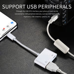 11 cm 8-Pin-Stecker zu USB & 8-Pin-Daten-Ladekabel Kamera-Leser Adapter, unterstützt Systeme ab iOS 9.2
