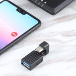 USB-C / Typ-C Stecker zu USB 3.0 Buchse U-förmiger Winkel OTG Adapter, Typ-C zu USB 3.0
