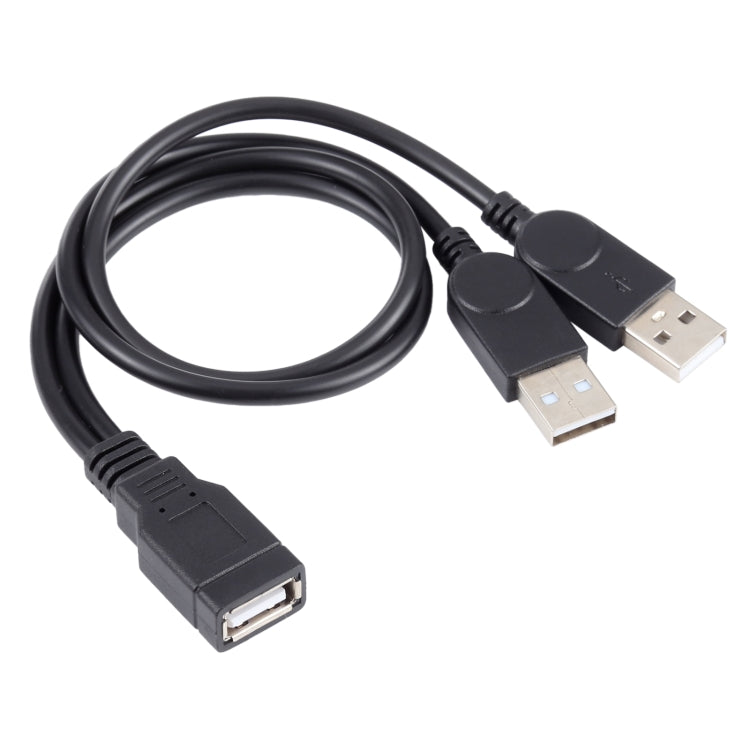 USB Buchse zu 2 USB Stecker Kabel, Länge: ca. 30cm