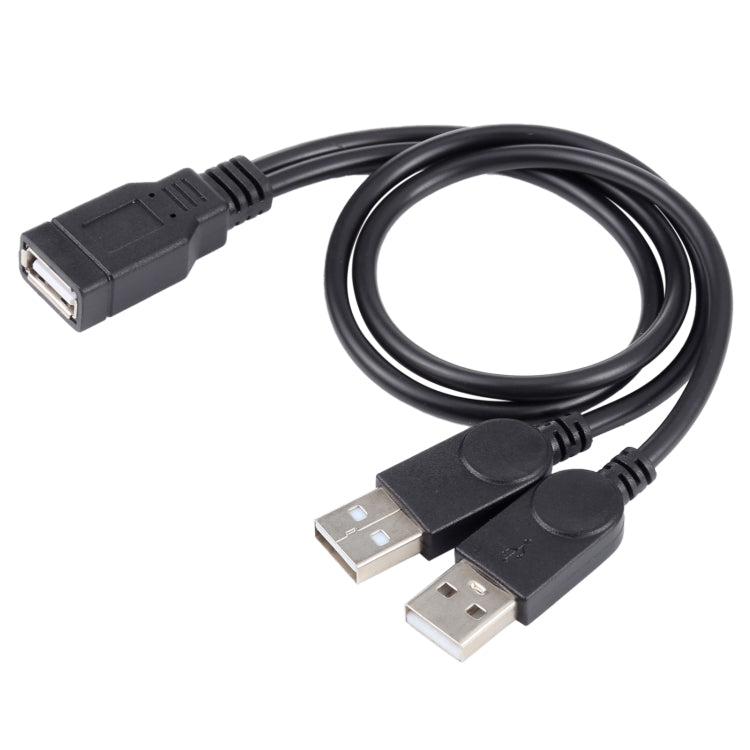 USB Buchse zu 2 USB Stecker Kabel, Länge: ca. 30cm