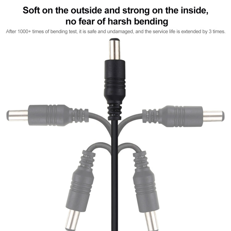 2m 22AWG 5,5 x 2,1mm Buchse zu Stecker DC-Stromversorgungs-Verlängerungskabel für Laptop, 2m 5,5 x 2,1mm