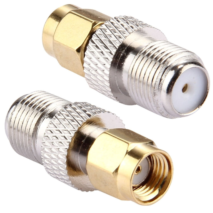 2 Stück F Buchse zu RP-SMA Stecker Verbinder, 2 Stück F Buchse zu RP-SMA Stecker