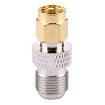 2 Stück F Buchse zu RP-SMA Stecker Verbinder, 2 Stück F Buchse zu RP-SMA Stecker