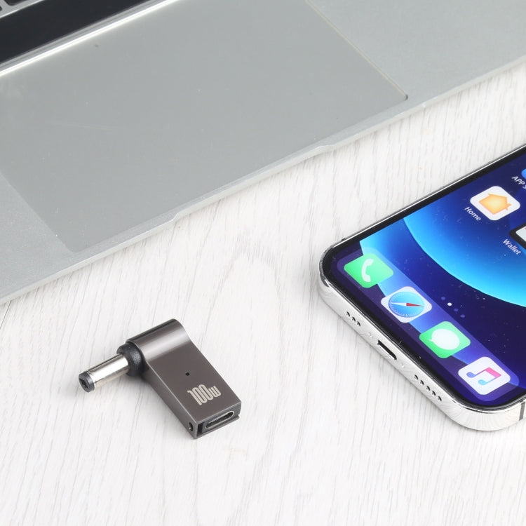 100W USB-C / Typ-C Buchse zu DC 5,5 x 2,1mm Stecker Computer-Ladeadapter, Typ-C Buchse zu DC 5,5 x 2,1mm Stecker