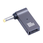100-W-USB-C-/Typ-C-Buchse auf DC 4,0 x 1,7 mm Stecker Computer-Ladeadapter für Lenovo, Typ-C-Buchse auf DC 4,0 x 1,7 mm Stecker (Gelb)