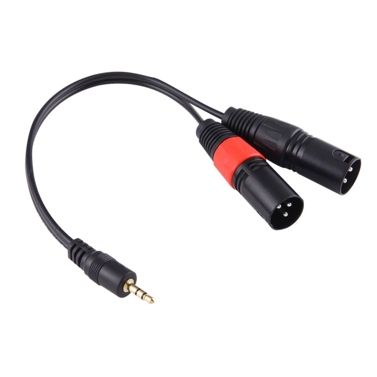 30cm Metallkopf 3,5mm Stecker zu 3-pol XLR CANNON Stecker Audio Anschluss Adapterkabel, 3,5mm Stecker