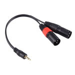 30cm Metallkopf 3,5mm Stecker zu 3-pol XLR CANNON Stecker Audio Anschluss Adapterkabel, 3,5mm Stecker