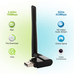 EDUP EP-AC1635 600Mbps Dual-Band Wireless 11AC USB Ethernet Adapter 2dBi Antenne für Laptop / PC, EP-AC1635