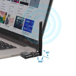 EDUP EP-AC1635 600Mbps Dual-Band Wireless 11AC USB Ethernet Adapter 2dBi Antenne für Laptop / PC, EP-AC1635