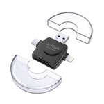 X-Flash R01 3-in-1 8-Pin + USB-C / Typ-C + Micro-USB Schnittstelle SD / TF-Kartenleser