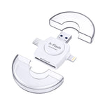X-Flash R01 3-in-1 8-Pin + USB-C / Typ-C + Micro-USB Schnittstelle SD / TF-Kartenleser