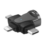 3-in-1 OTG-Adapter, USB auf Typ C / Micro-USB / 8 Pin
