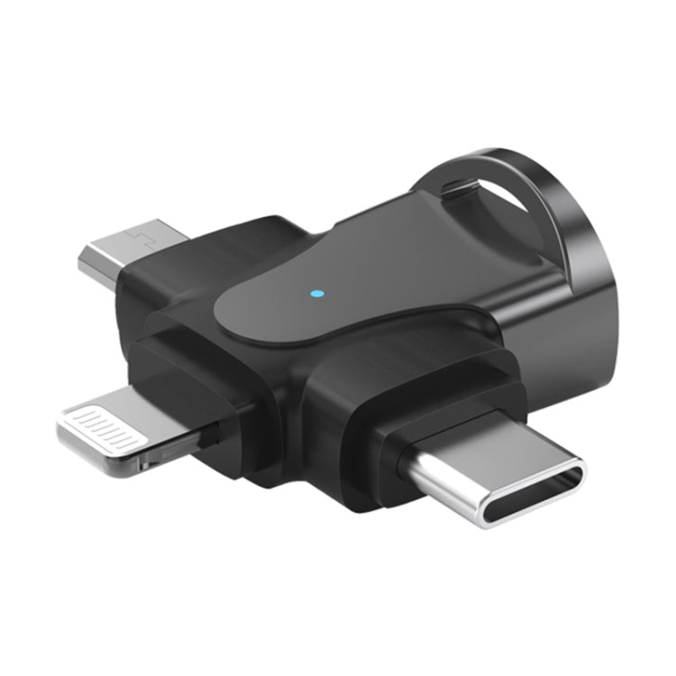 3-in-1 OTG-Adapter, USB auf Typ C / Micro-USB / 8 Pin