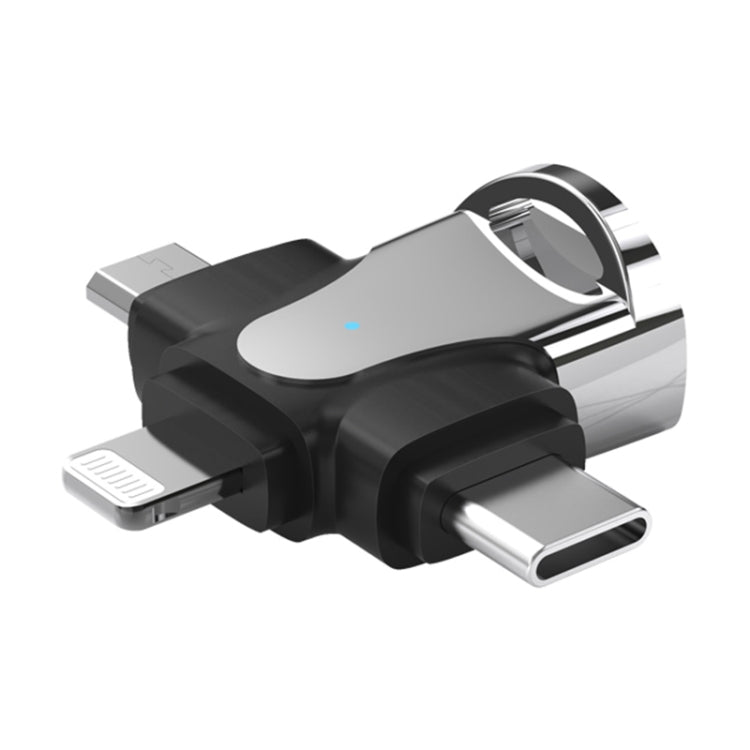 3-in-1 OTG-Adapter, USB auf Typ C / Micro-USB / 8 Pin