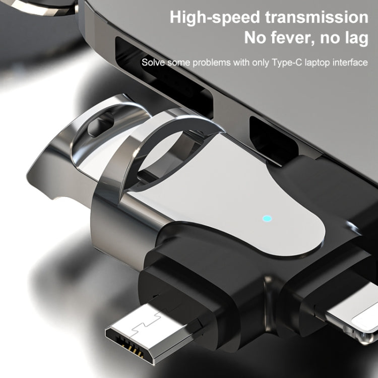3-in-1 OTG-Adapter, USB auf Typ C / Micro-USB / 8 Pin