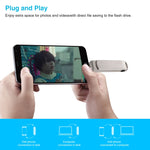 Richwell 3 in 1 128G Micro USB + 8 Pin + USB 3.0 Metall Drehbarer Push-Pull Flash-Speicher mit OTG-Funktion, 128G
