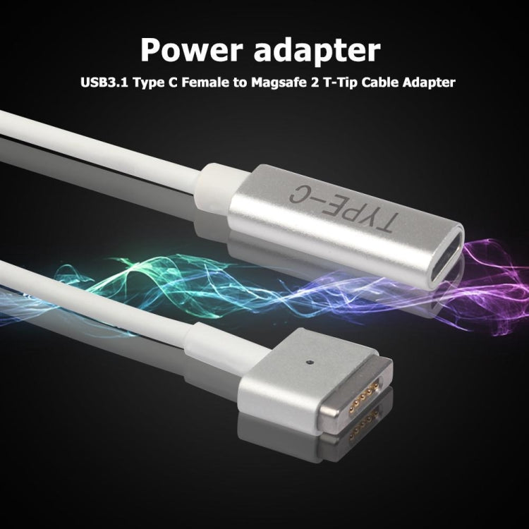 5 Pin MagSafe 2 (T-Form) zu USB-C / Type-C PD Ladeadapter, Type-C zu MagSafe 2