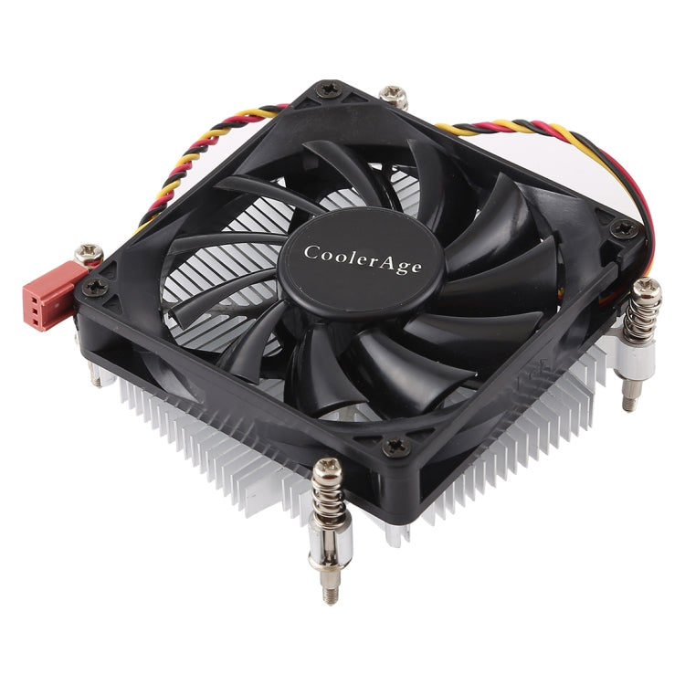 CoolAge 1155-1U DC 12V 2000PRM 30,5cfm Aluminium-Kühlkörper Hydraulisches Lager Kühlventilator CPU-Kühlventilator für Intel 1150 1156 1151, 1155-1U Aluminium