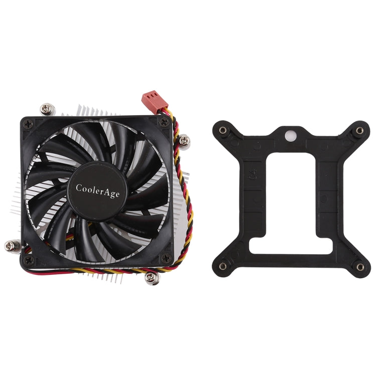 CoolAge 1155-1U DC 12V 2000PRM 30,5cfm Aluminium-Kühlkörper Hydraulisches Lager Kühlventilator CPU-Kühlventilator für Intel 1150 1156 1151, 1155-1U Aluminium