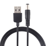 3A USB zu 5,5 x 2,1mm DC Stromstecker-Kabel, Länge: 1m, USB zu DC 5,5x2,1mm