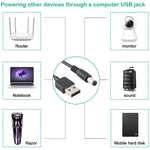 3A USB zu 5,5 x 2,1mm DC Stromstecker-Kabel, Länge: 1m, USB zu DC 5,5x2,1mm