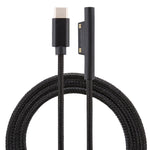 USB-C / Typ-C zu 6-Pin Nylon männliches Stromkabel für Microsoft Surface Pro 3 / 4 / 5 / 6 Laptop-Adapter, Kabellänge: 1,5m, für Microsoft Surface Pro 3 / 4 / 5 / 6