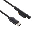 USB-C / Typ-C zu 6-Pin Nylon männliches Stromkabel für Microsoft Surface Pro 3 / 4 / 5 / 6 Laptop-Adapter, Kabellänge: 1,5m, für Microsoft Surface Pro 3 / 4 / 5 / 6