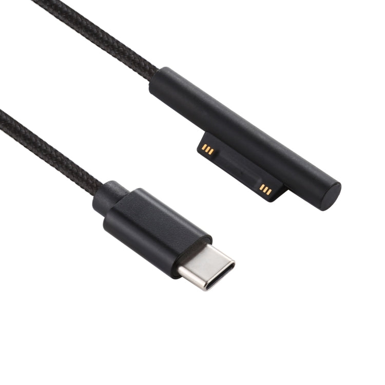 USB-C / Typ-C zu 6-Pin Nylon männliches Stromkabel für Microsoft Surface Pro 3 / 4 / 5 / 6 Laptop-Adapter, Kabellänge: 1,5m, für Microsoft Surface Pro 3 / 4 / 5 / 6