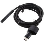 USB-C / Typ-C zu 6-Pin Nylon männliches Stromkabel für Microsoft Surface Pro 3 / 4 / 5 / 6 Laptop-Adapter, Kabellänge: 1,5m, für Microsoft Surface Pro 3 / 4 / 5 / 6