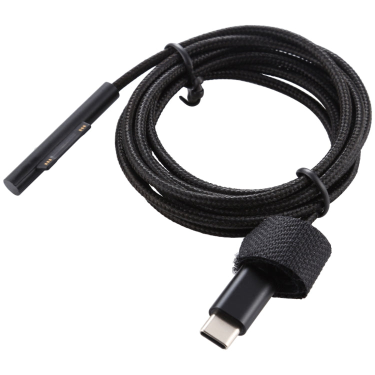 USB-C / Typ-C zu 6-Pin Nylon männliches Stromkabel für Microsoft Surface Pro 3 / 4 / 5 / 6 Laptop-Adapter, Kabellänge: 1,5m, für Microsoft Surface Pro 3 / 4 / 5 / 6