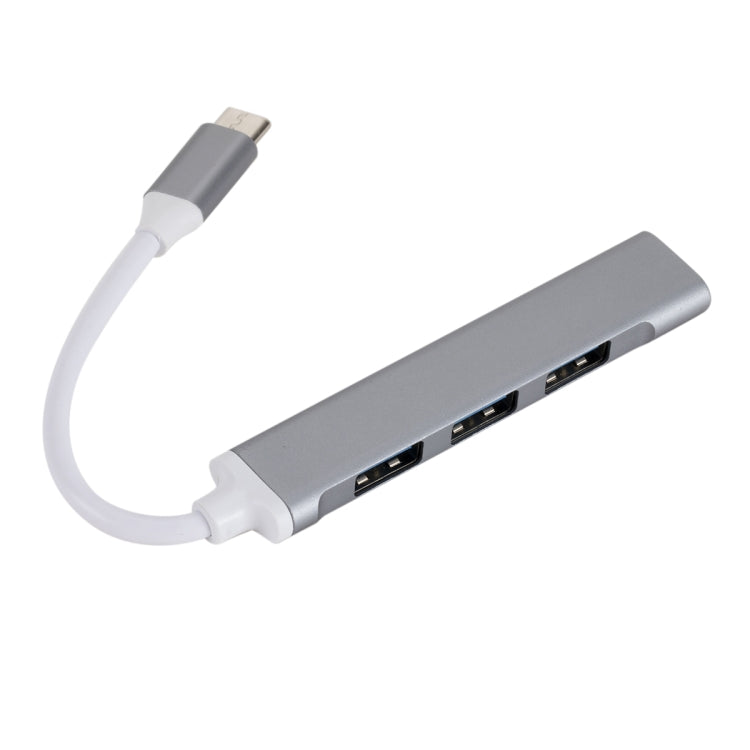 C809 USB 3.0 x 1 + USB 2.0 x 3 zu USB-C / Typ-C Multifunktions-Splitter HUB Adapter, C809