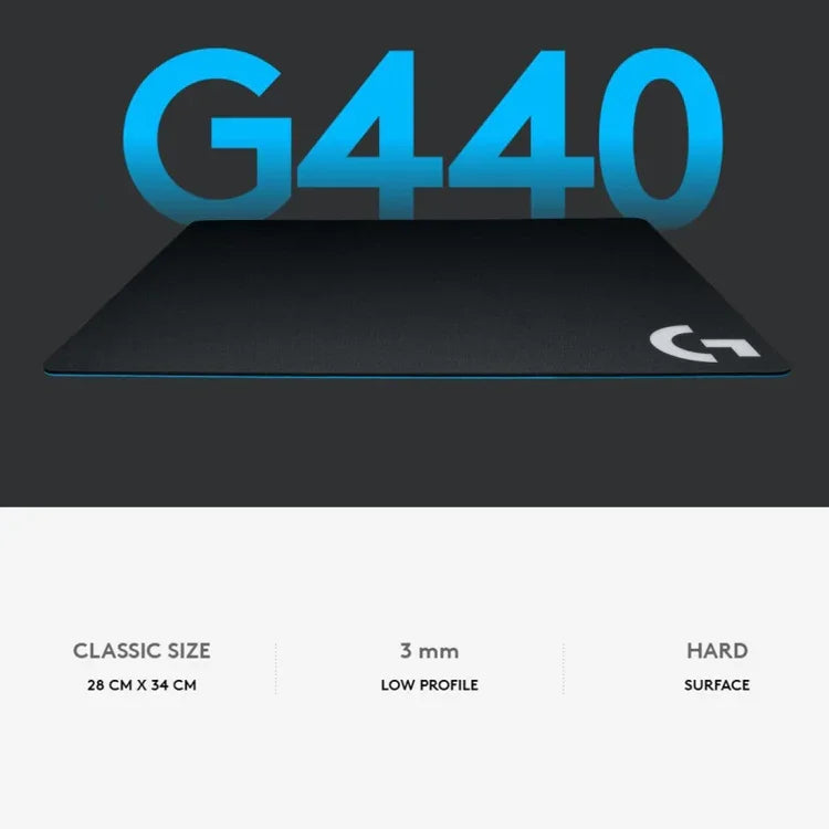 Logitech G440 Hartes E-Sport-Gaming-Mauspad, Größe: 34 x 28 cm, G440 Hart