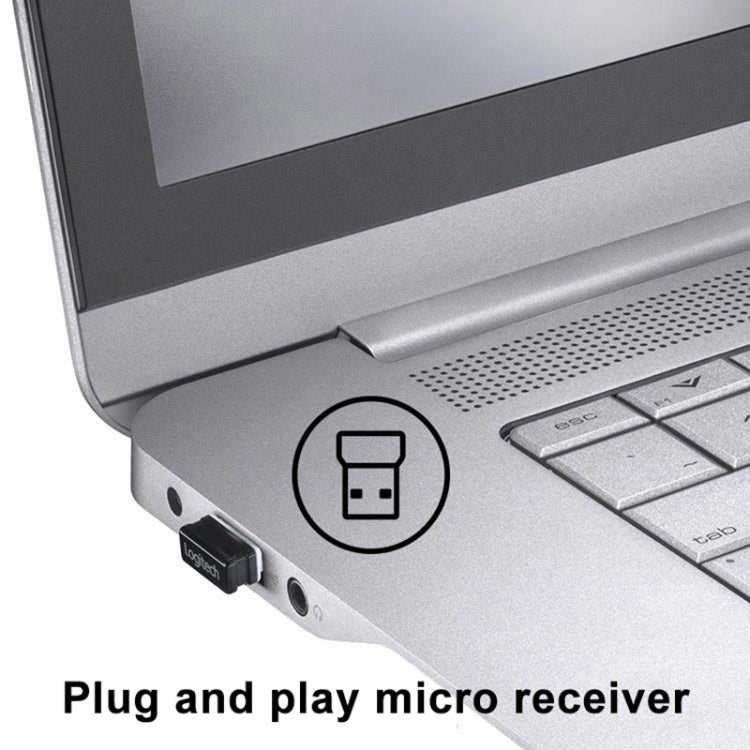 Logitech M330 Kabellose optische Stummmaus mit Micro-USB-Empfänger