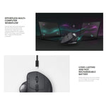 Logitech MX ERGO S 440DPI Bluetooth + Unifying Dual-Mode Kabellose Trackball Optische Maus, MX ERGO S
