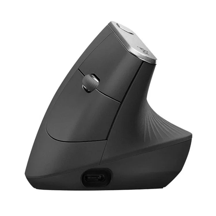 Logitech MX Vertical 4000DPI USB-C / Typ-C + Unifying + Bluetooth Drei-Modus Ergonomische kabellose optische Vertikalmaus, MX Vertical