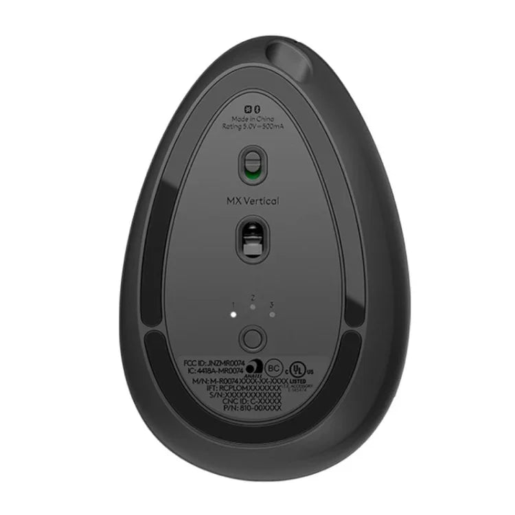 Logitech MX Vertical 4000DPI USB-C / Typ-C + Unifying + Bluetooth Drei-Modus Ergonomische kabellose optische Vertikalmaus, MX Vertical