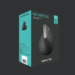 Logitech MX Vertical 4000DPI USB-C / Typ-C + Unifying + Bluetooth Drei-Modus Ergonomische kabellose optische Vertikalmaus, MX Vertical