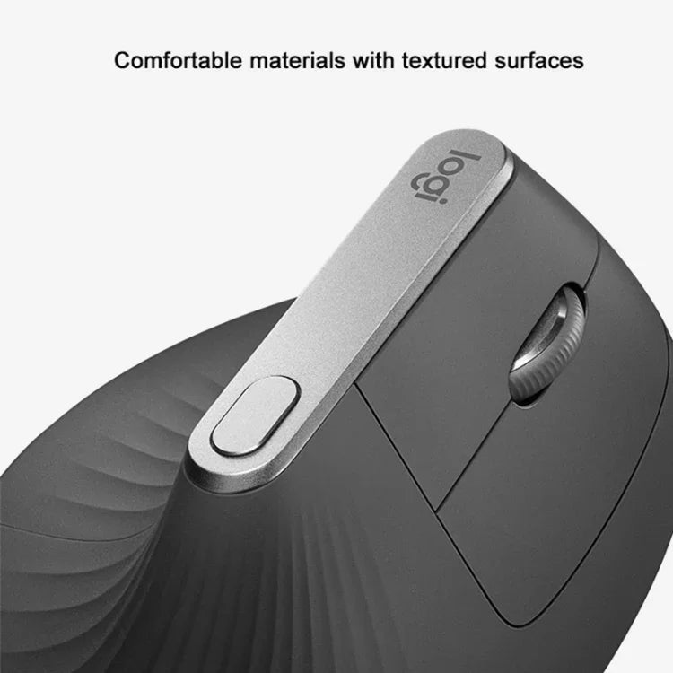 Logitech MX Vertical 4000DPI USB-C / Typ-C + Unifying + Bluetooth Drei-Modus Ergonomische kabellose optische Vertikalmaus, MX Vertical