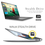 BASEQI Verstecktes High-Speed-SD-Kartenfach aus Aluminiumlegierung für Dell XPS 13,3-Zoll-Laptop, für Dell XPS 13,3-Zoll-Laptop